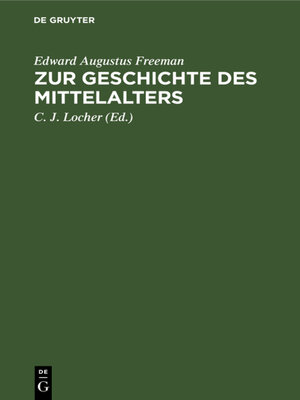 cover image of Zur Geschichte des Mittelalters